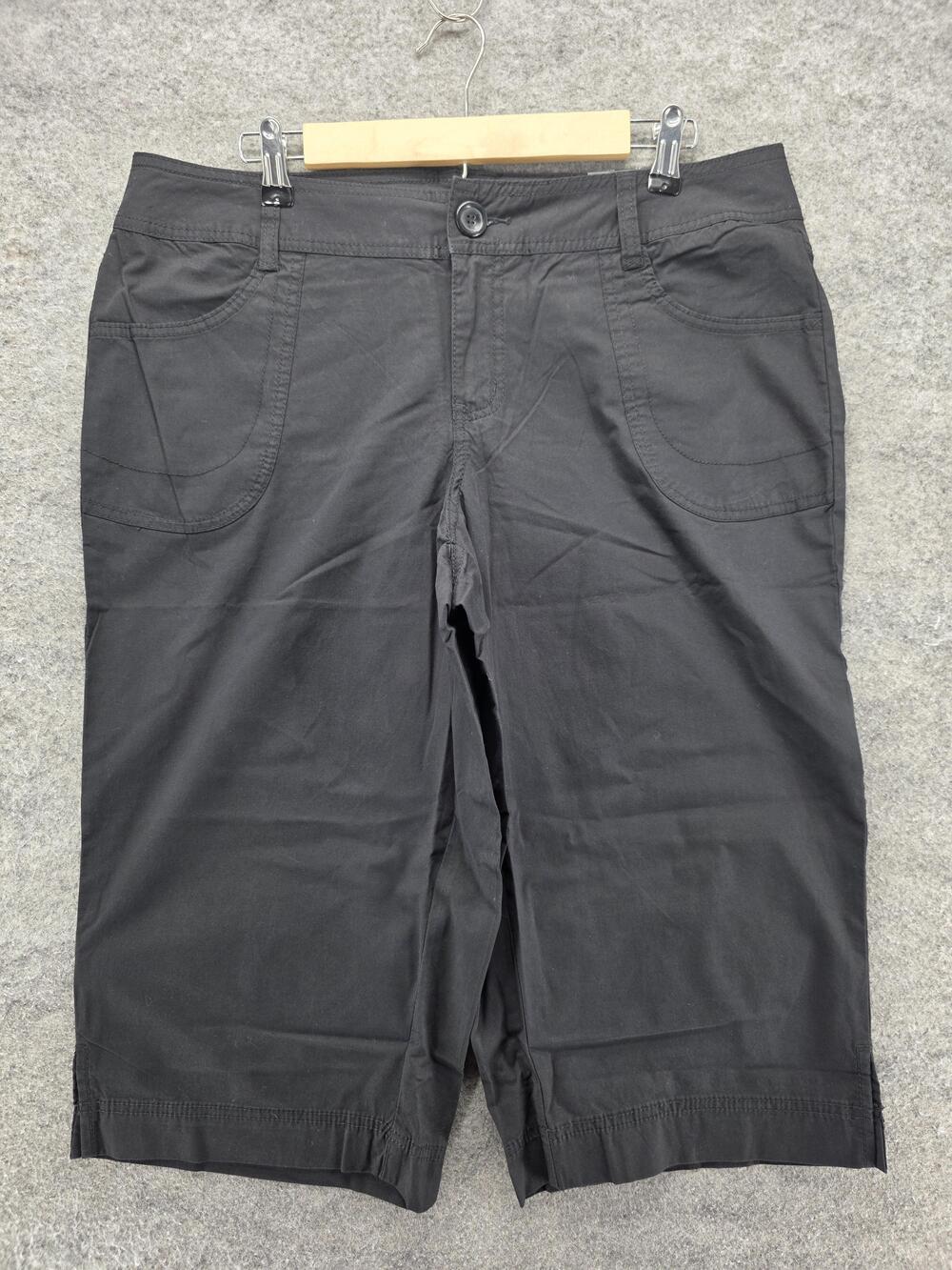 Lane Bryant Pants Womens 14 Plus Black Cropped Twill Stretch Pockets 19 In